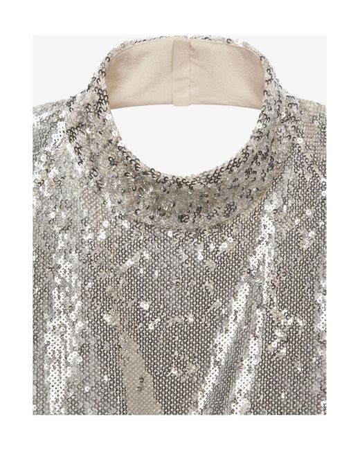 Givenchy Gray Open-Back Sequin Gown