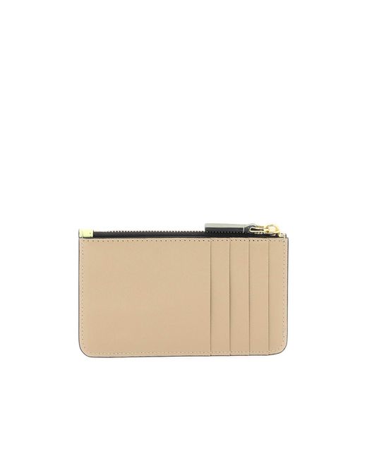 Marni Yellow Saffiano Logo Printed Card Case