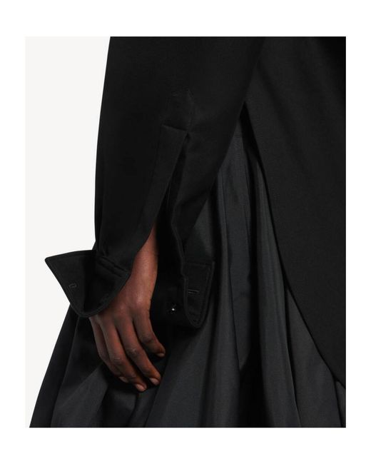 Balenciaga Black Cotton Elongated Hem Shirt