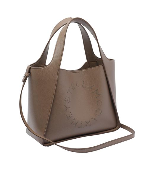 Stella McCartney Brown Double Handle Shoulder Bag