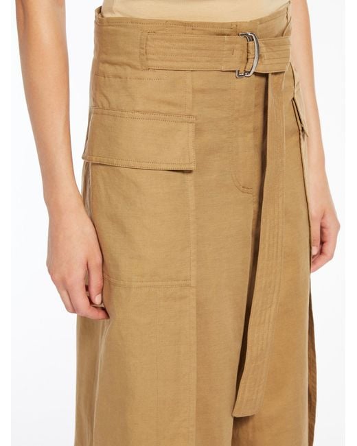 Weekend by Maxmara Yellow Buckle Belt Casual Pants
