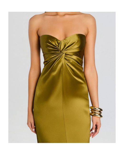 retroféte Green Retrofete Olivine Strapless Maxi Dress