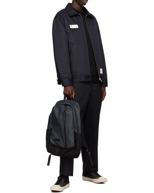 Master Piece Blue Logo Backpack for men