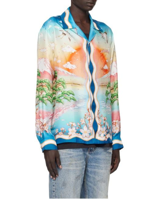 Casablanca Blue Casual Shirts for men