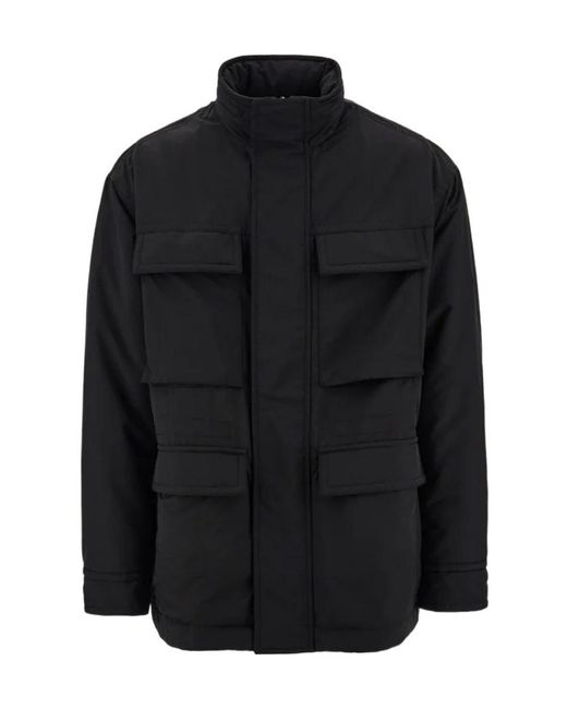 Ferragamo Black Ferragamo Long-Sleeved Padded Jacket for men