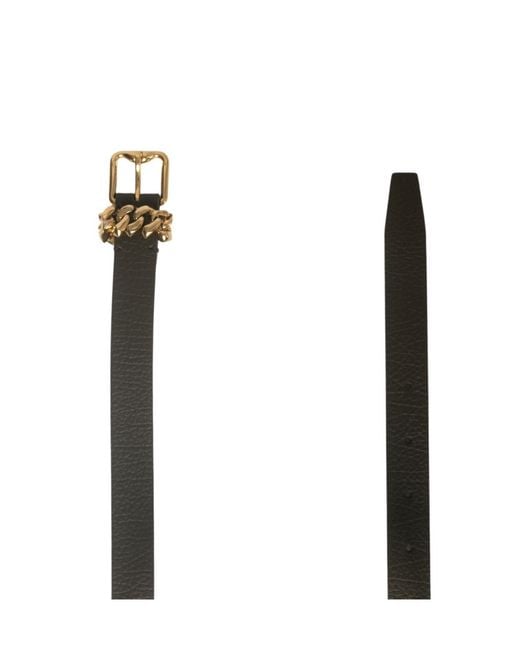 Burberry White Leather Belt