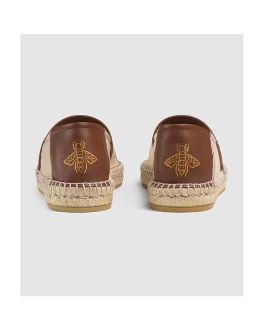 Gucci Natural Logo Canvas Espadrille for men