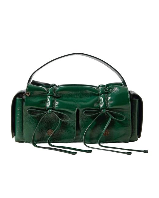 Acne Green Multipocket Tote Bag