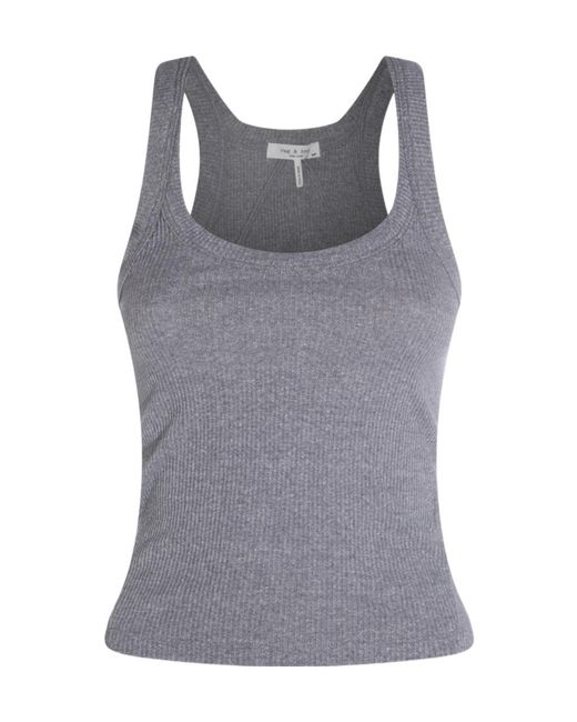 Rag & Bone Gray Ribbed Tank Top