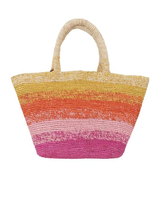 Manebí Pink Manebí Panier Striped Shoulder Bag