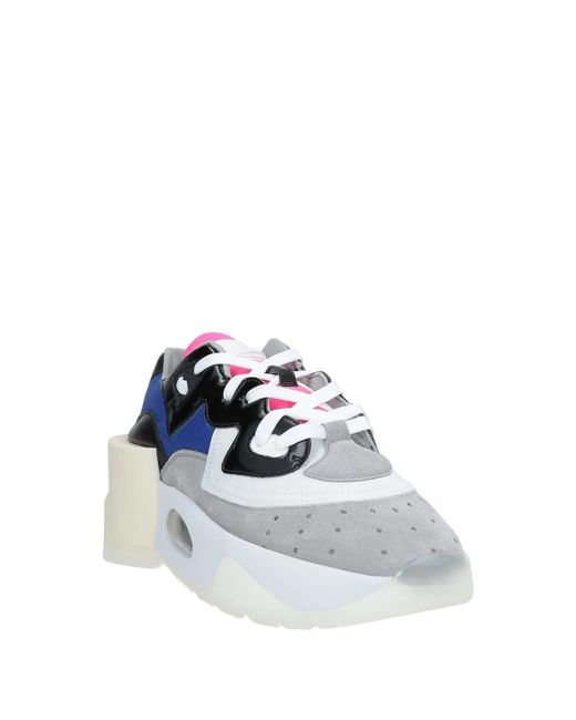 MM6 by Maison Margiela Blue Genuine Leather Spliced Sneakers