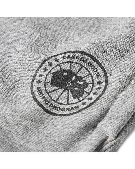 Canada Goose Gray Logo Closed Hem Fleece Joggers for men