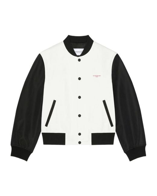 Givenchy Black Bi-Material Blouson With Photographic Negative Print for men