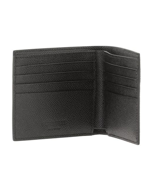 Burberry Black Grainy Leather International Bifold Wallet for men