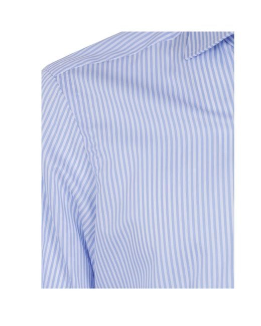 Barba Napoli Blue Long-Sleeved Shirt for men