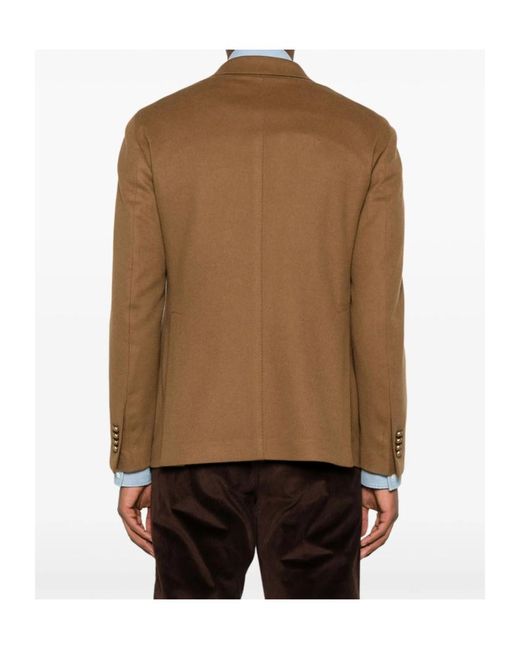 Tagliatore Brown Double-Breasted Blazer for men