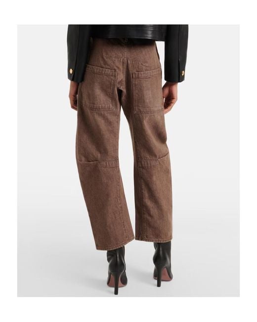Nili Lotan Brown Belt Loop Jeans