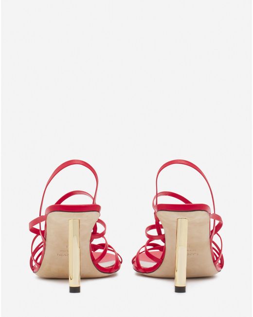 Lanvin Pink Sequence 70Mm Leather Sandals