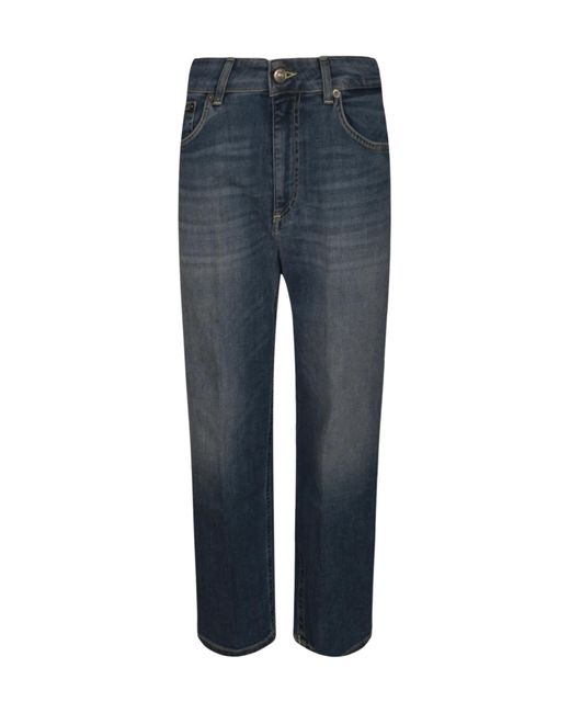 Dondup Blue Straight-Leg Jeans