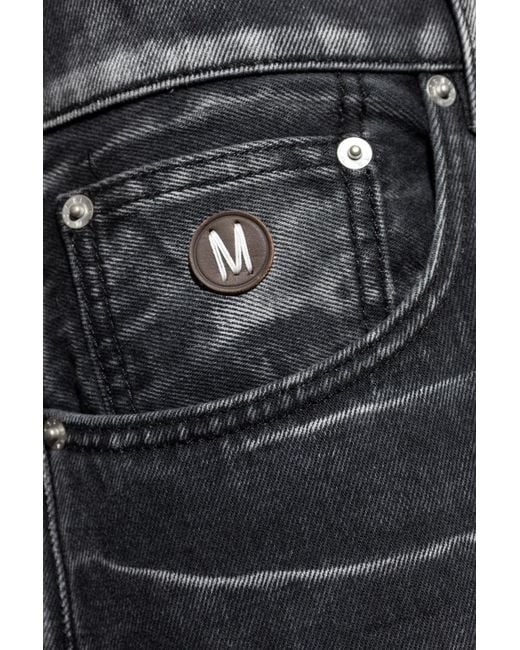 Moschino Black Faded Straight Leg Jeans for men