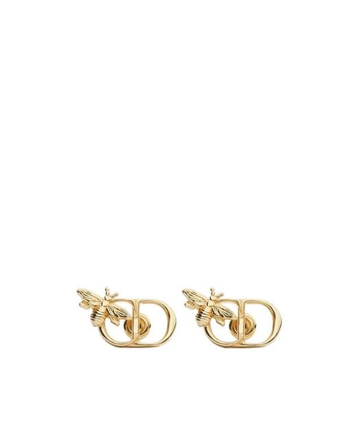 Dior Metallic Cd Garden Stud Earrings