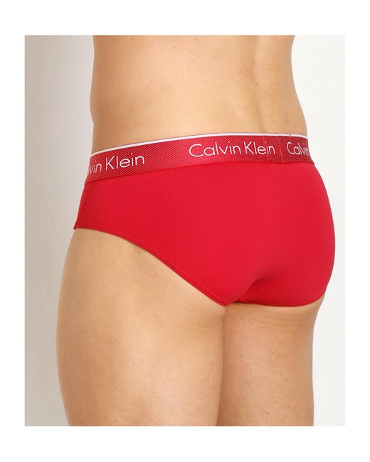 Calvin Klein Red Logo Printed Underwear for men