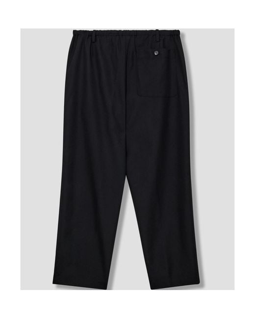 Dries Van Noten Black Drawstring Casual Pants for men