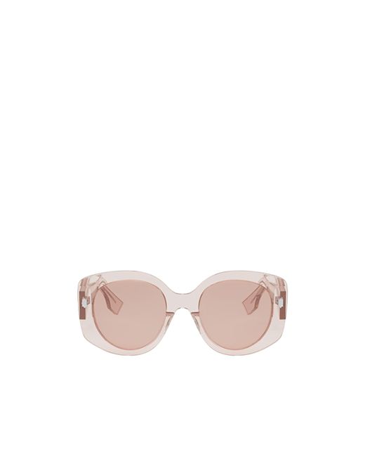 Fendi Pink Eyewear Round Frame Sunglasses