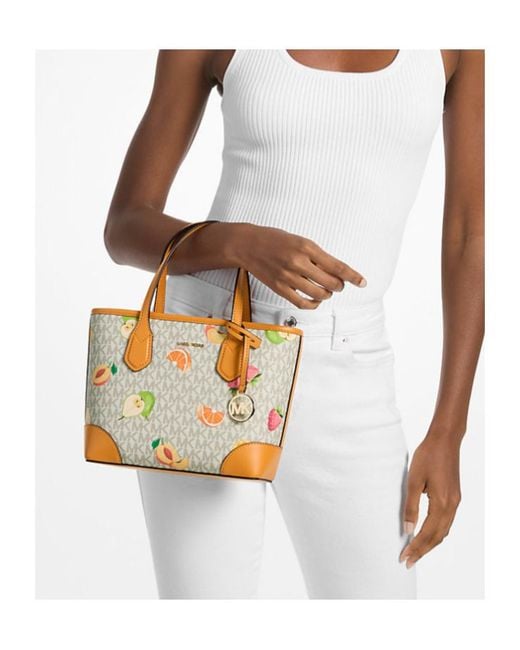 Michael Kors Multicolor Eva Extra-Small Printed Signature Logo Convertible Tote Bag