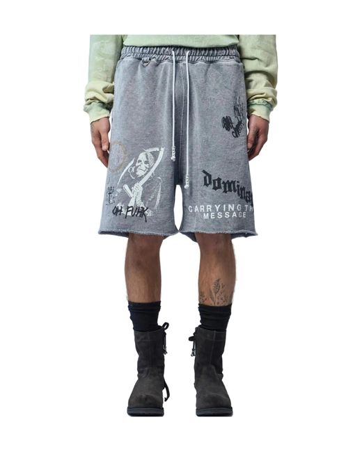 Paly Hollywood Blue Drawstring Athletic Shorts for men