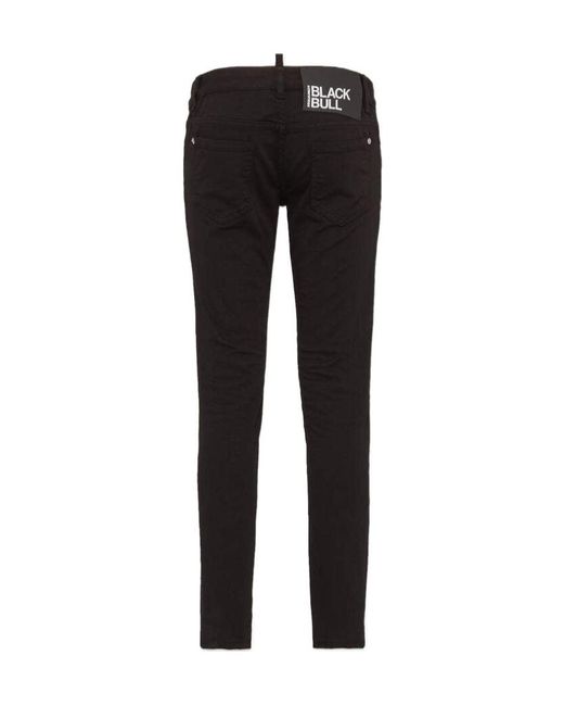 DSquared² Black Belt-Loop Jeans