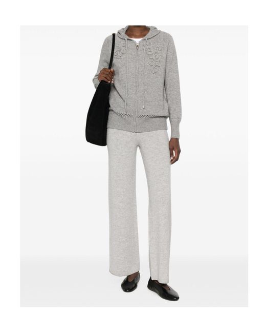 ERMANNO FIRENZE White Drawstring-Waist Track Pants