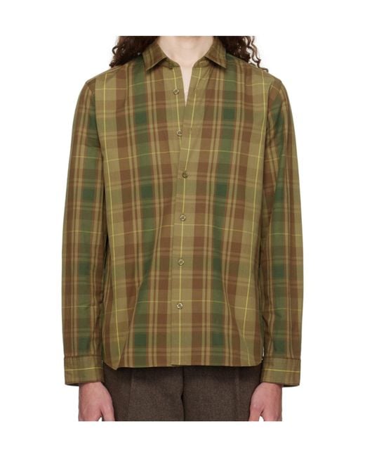 Boss Green Plaid Shirt for men