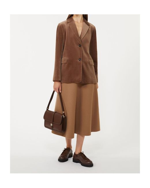 Max Mara Brown 'S Single-Breasted Tailored Blazer
