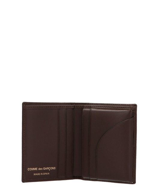 Comme des Garçons Brown Logo Folding Wallet for men
