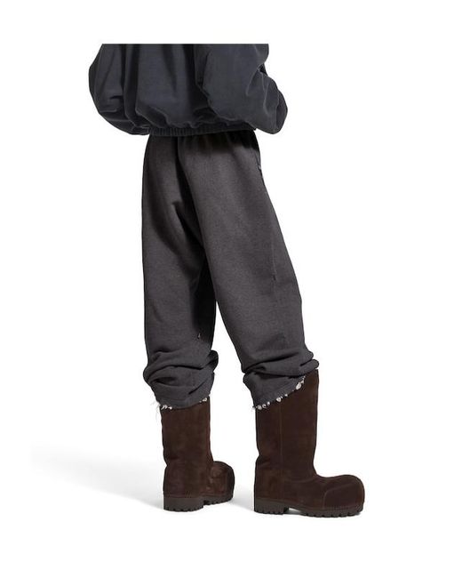 Balenciaga Gray Wide-Leg Elasticated Waist Pants for men