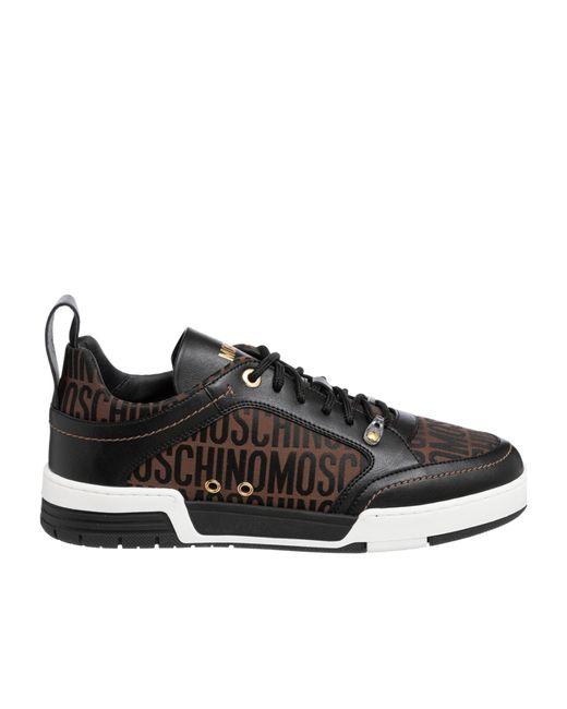Moschino Black Round Head Low-Cut Casual Shoes for men
