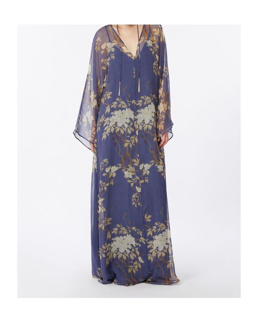 Max Mara Blue Studio Angus All-Over Printed Dress