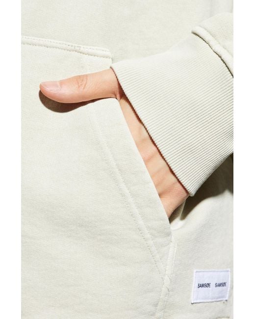 Samsøe & Samsøe White Sapigment Zip-Up Sweatshirt for men