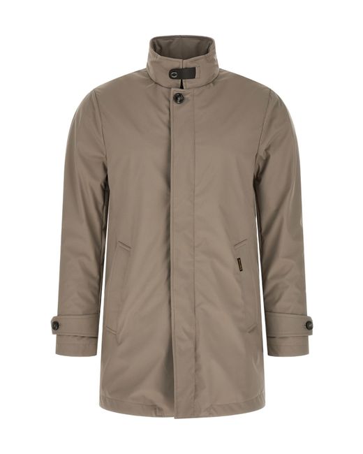 Moorer Brown High Neck Duca Jacket for men