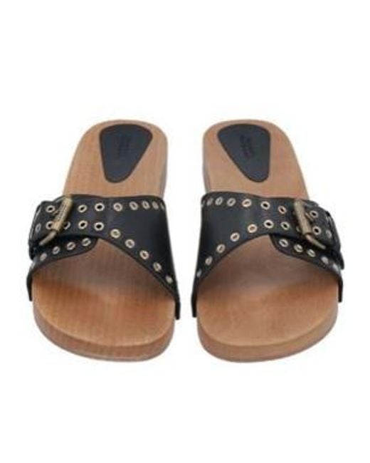 Isabel Marant Brown Leather Flat Sandals
