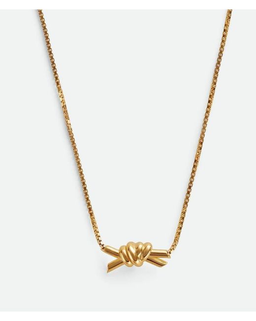Bottega Veneta White Knot Necklace