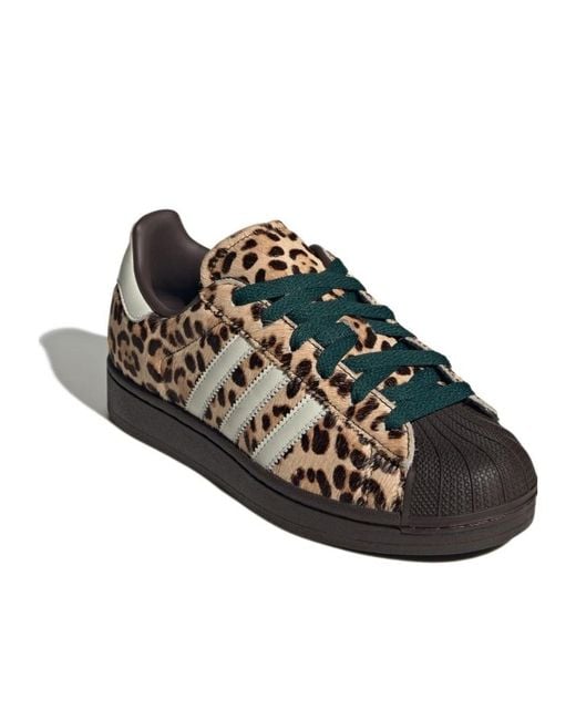 Adidas Originals Brown Leopard Lace Up Sneakers