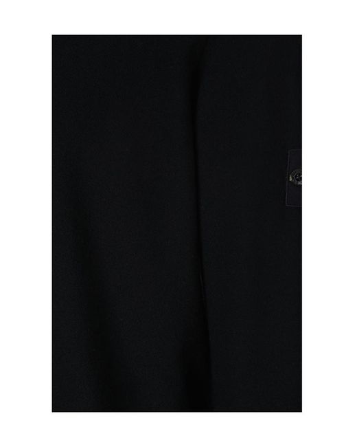 Stone Island Blue Compass Patch Crewneck Jumper for men