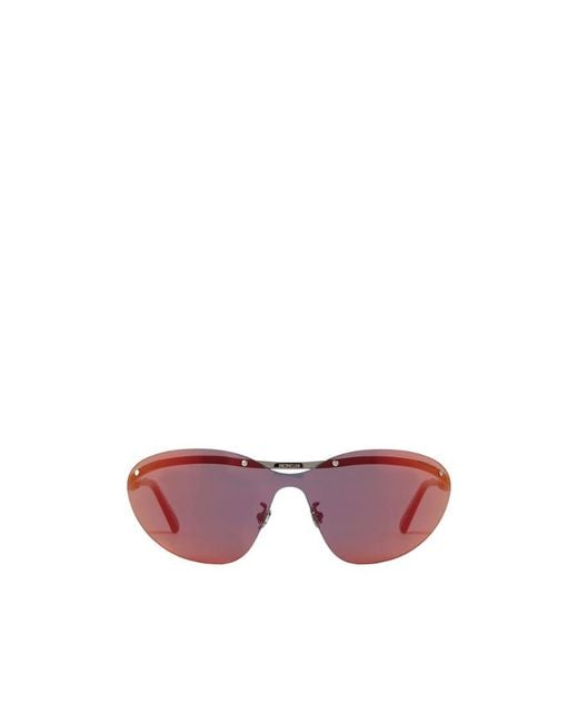 Moncler Pink Eyewear Mirrored Frame Sunglasses for men