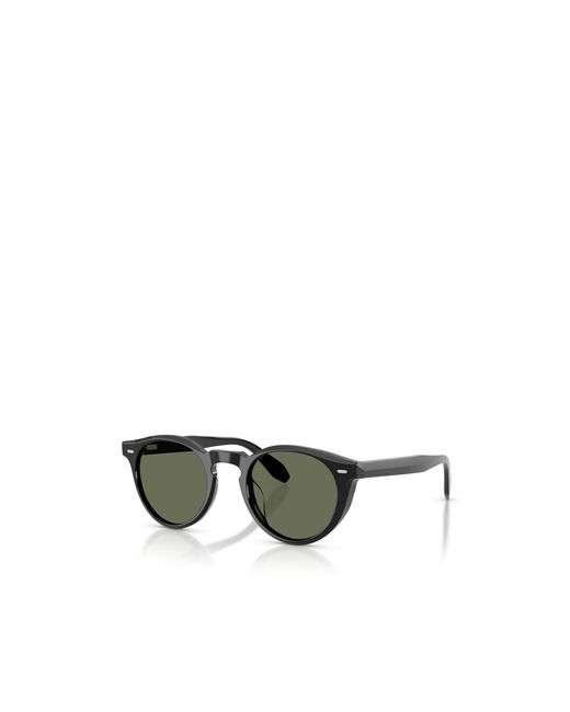 Oliver Peoples Green Round Frame Sunglasses for men