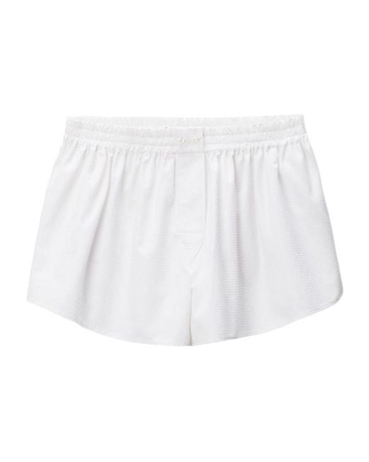 Alexander Wang White Embellished Boxer Shorts