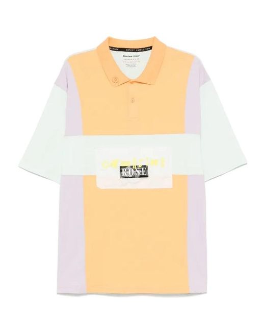Martine Rose White Colourblock Polo Shirt for men