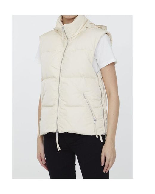 Jil Sander White Down Vest