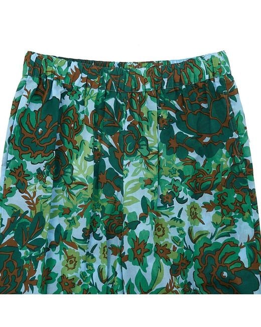 Tory Burch Green Elastic Waist Casual Pants